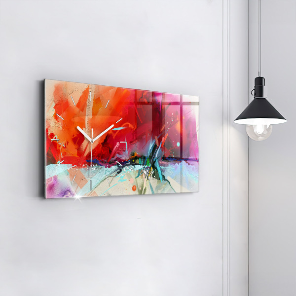 Horizontální skleněné hodiny na stěnu Řady koření