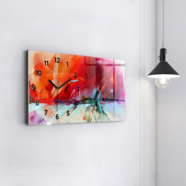 Horizontální skleněné hodiny na stěnu Řady koření