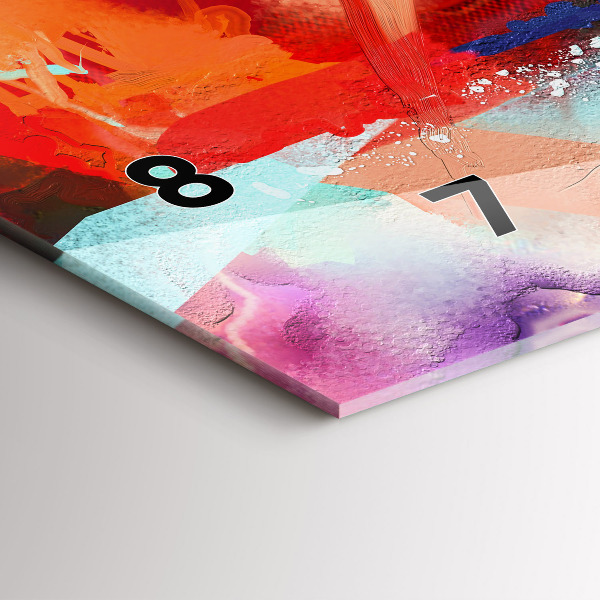 Horizontální skleněné hodiny na stěnu Řady koření