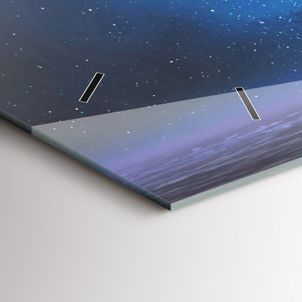 Horizontální skleněné hodiny na stěnu Fantasy plachetnice