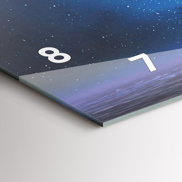 Horizontální skleněné hodiny na stěnu Fantasy plachetnice