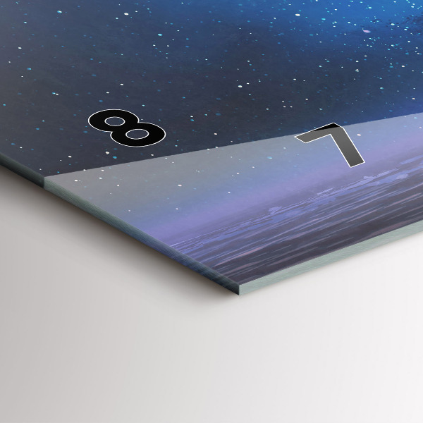 Horizontální skleněné hodiny na stěnu Fantasy plachetnice