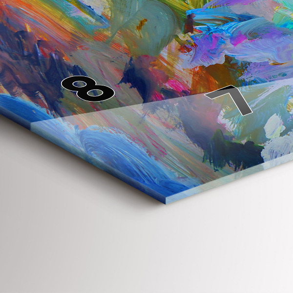 Horizontální skleněné hodiny na stěnu Malovaná baletka