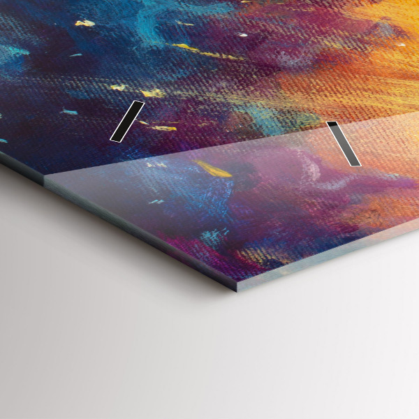 Horizontální skleněné hodiny na stěnu Abstraktní malý princ