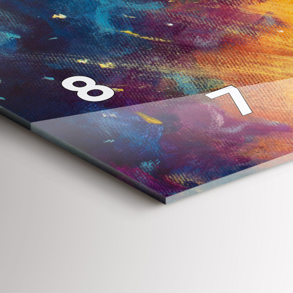 Horizontální skleněné hodiny na stěnu Abstraktní malý princ