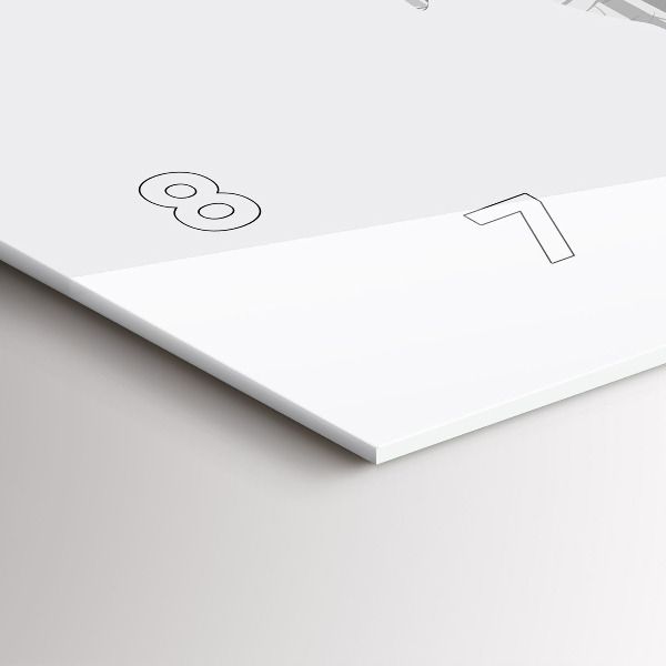 Horizontální hodiny na skle Silueta jelena Les