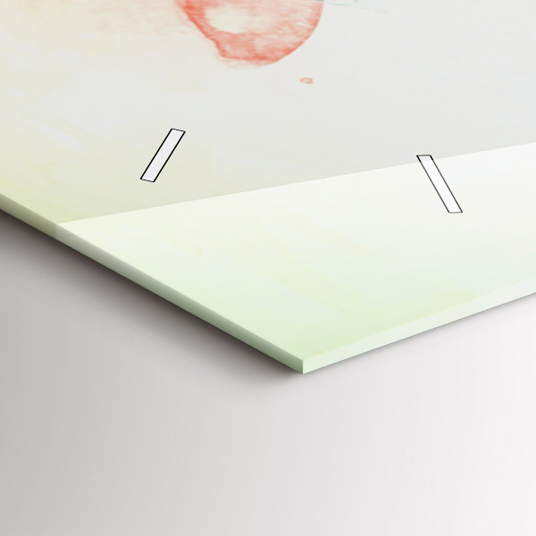 Horizontální hodiny na skle Abstraktní tvář ženy