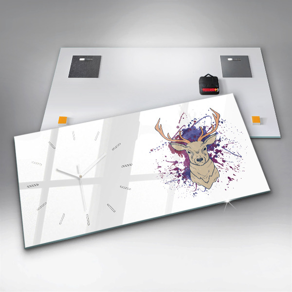 Horizontální hodiny na skle Vektorová ilustrace jelena