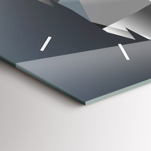 Horizontální hodiny na skle Hlava vlka