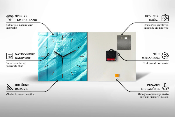 Horizontální hodiny na skle Západ slunce New York