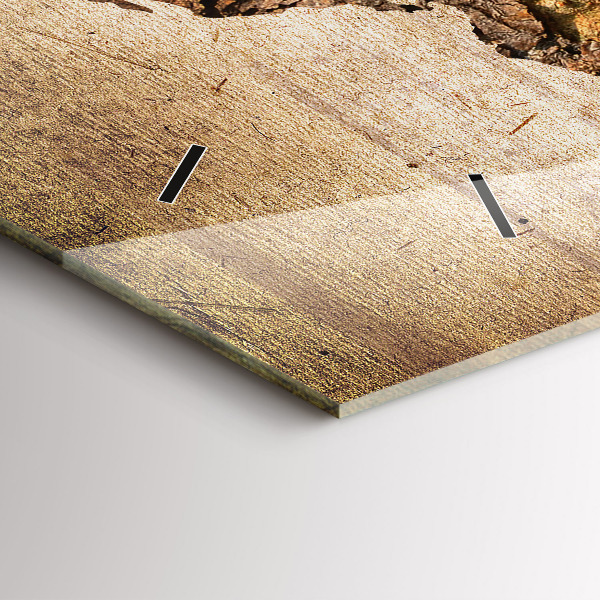 Horizontální hodiny na skle Vintage mapa světa