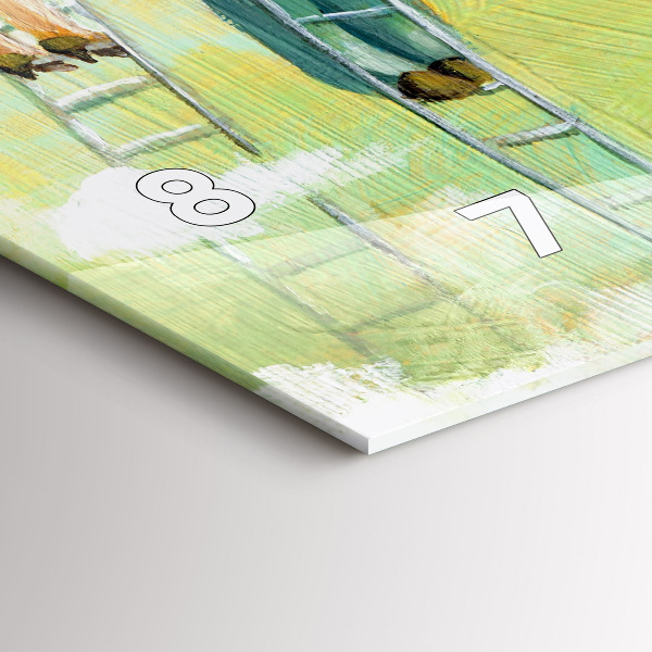 Horizontální hodiny na skle Lidé na žebříku