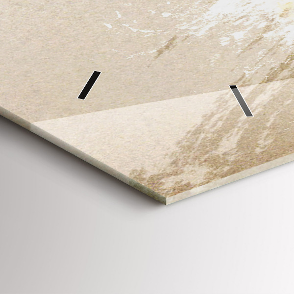 Horizontální skleněné hodiny na stěnu Abstraktní portrét ženy