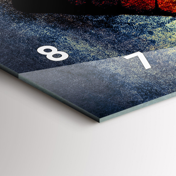 Horizontální skleněné hodiny na stěnu Motýl ve stylu vinobraní