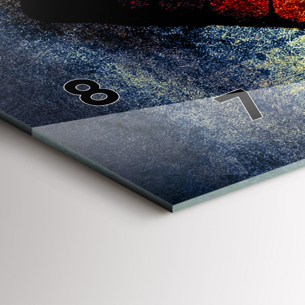 Horizontální skleněné hodiny na stěnu Motýl ve stylu vinobraní