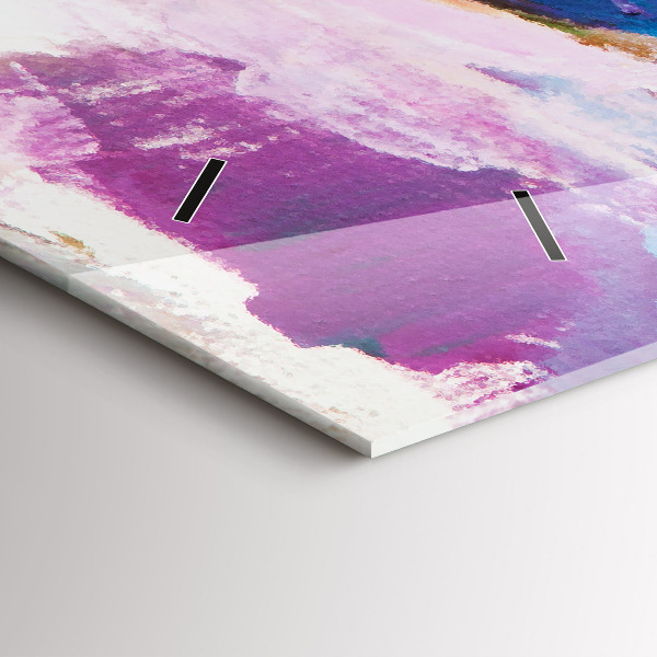 Horizontální skleněné hodiny na stěnu Příprava baletky