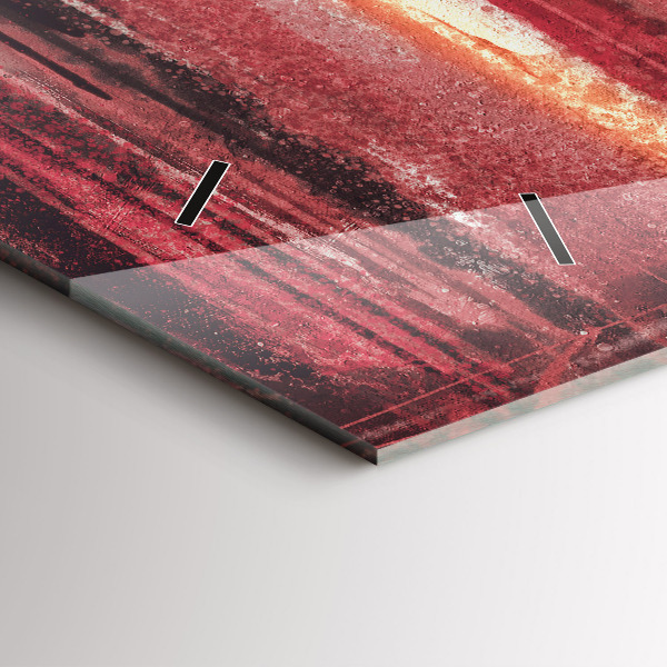 Horizontální skleněné hodiny na stěnu Mladý zamilovaný pár