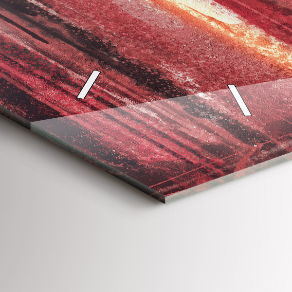 Horizontální skleněné hodiny na stěnu Mladý zamilovaný pár