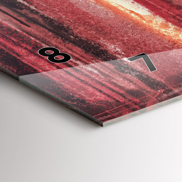 Horizontální skleněné hodiny na stěnu Mladý zamilovaný pár