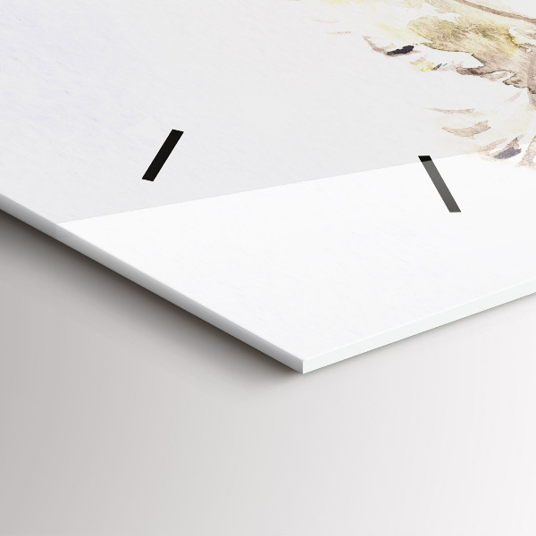 Horizontální skleněné hodiny na stěnu Letící ptáci