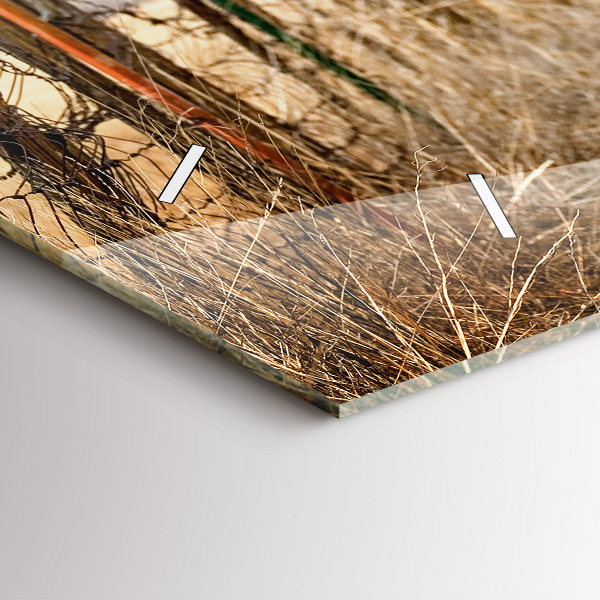 Horizontální hodiny na skle Stará auta