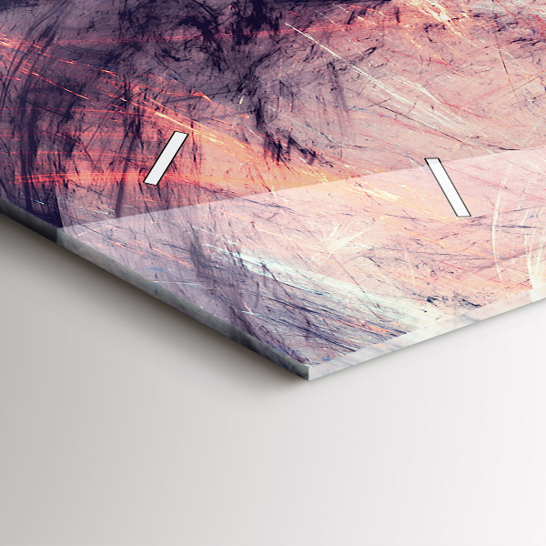 Horizontální skleněné hodiny na stěnu Abstraktní obraz