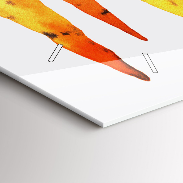 Horizontální skleněné hodiny na stěnu Ilustrace mrkve