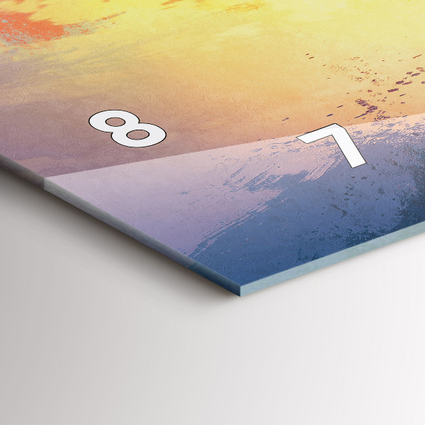 Horizontální skleněné hodiny na stěnu Podzimní krajina