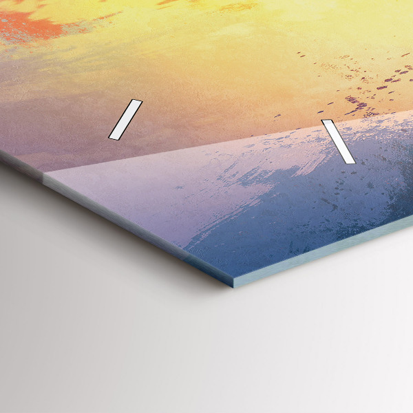 Horizontální skleněné hodiny na stěnu Podzimní krajina