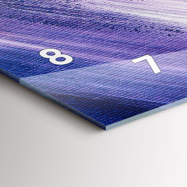 Horizontální skleněné hodiny na stěnu Textura akrylové barvy