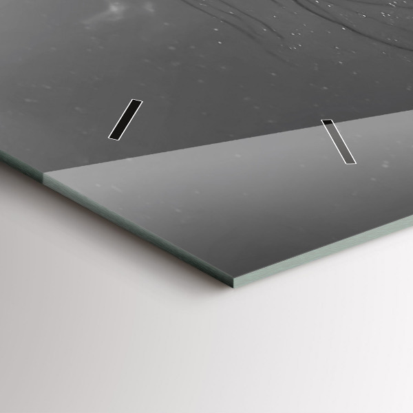 Horizontální hodiny na skle Ústa ženy