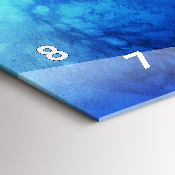 Horizontální skleněné hodiny na stěnu Barevné skvrny