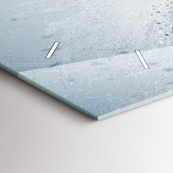 Horizontální skleněné hodiny na stěnu Běžící muž