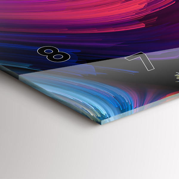 Horizontální skleněné hodiny na stěnu Abstraktní výprodej