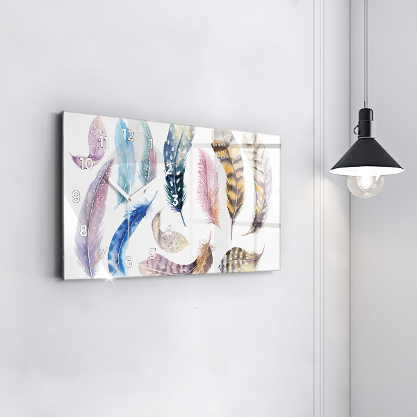 Horizontální skleněné hodiny na stěnu Retro umělecká ilustrace