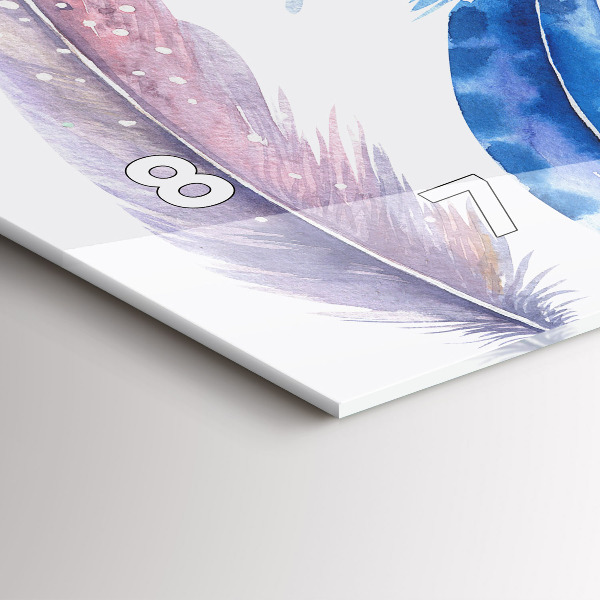 Horizontální skleněné hodiny na stěnu Retro umělecká ilustrace