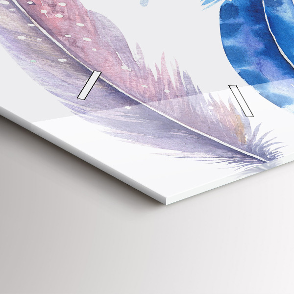 Horizontální skleněné hodiny na stěnu Retro umělecká ilustrace