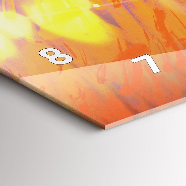 Horizontální skleněné hodiny na stěnu Rytíř s mečem