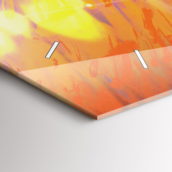 Horizontální skleněné hodiny na stěnu Rytíř s mečem