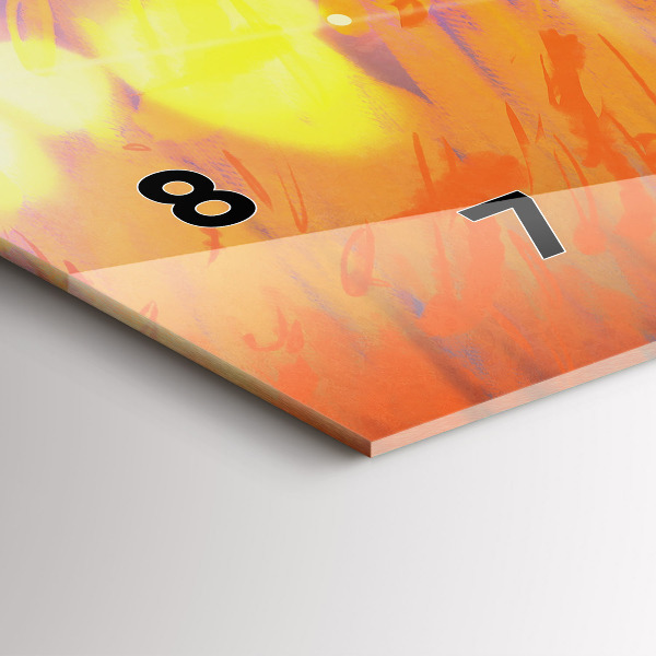 Horizontální skleněné hodiny na stěnu Rytíř s mečem