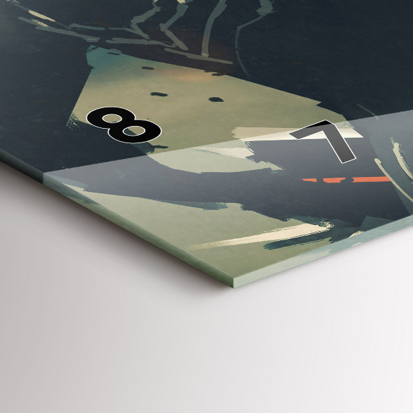 Horizontální skleněné hodiny na stěnu Hra se smrtícími zbraněmi