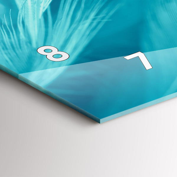 Horizontální skleněné hodiny na stěnu Zelený tyrkysový vinobraní