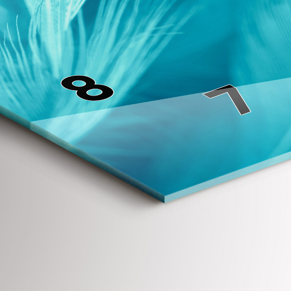 Horizontální skleněné hodiny na stěnu Zelený tyrkysový vinobraní