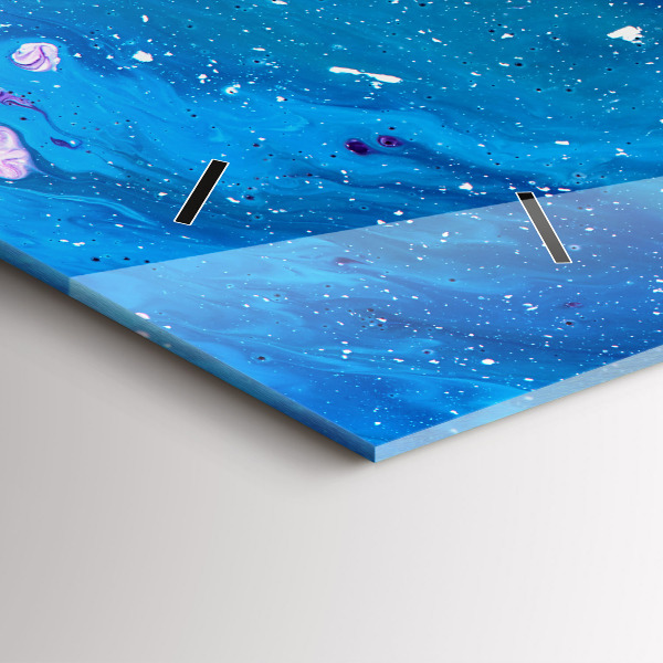 Horizontální skleněné hodiny na stěnu Barevné pozadí