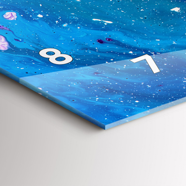 Horizontální skleněné hodiny na stěnu Barevné pozadí