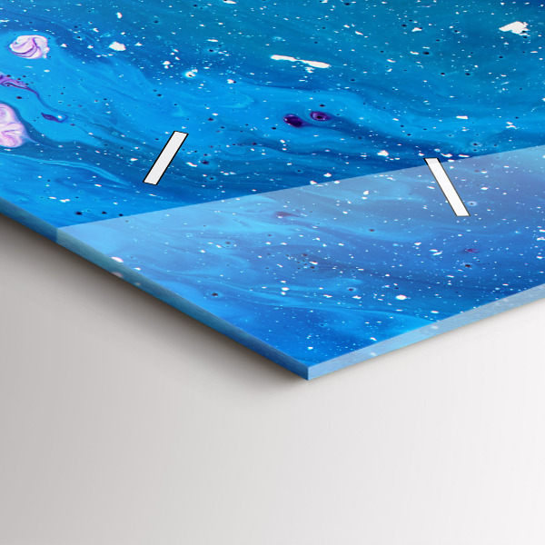 Horizontální skleněné hodiny na stěnu Barevné pozadí