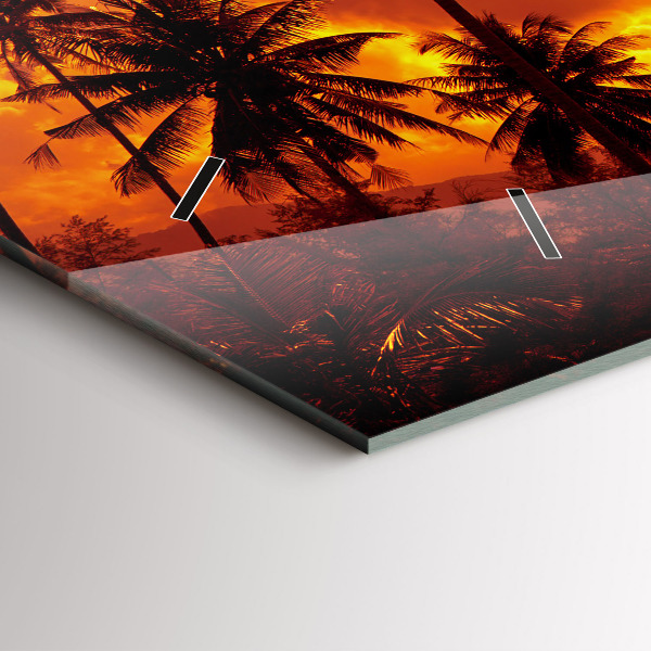 Horizontální hodiny na skle Thajsko Pláž Klong Prao