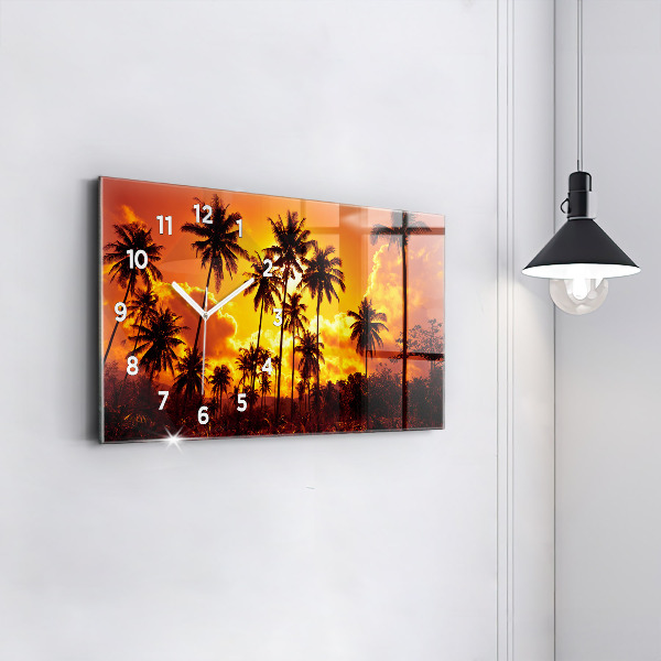 Horizontální hodiny na skle Thajsko Pláž Klong Prao