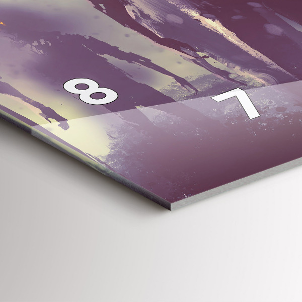 Horizontální skleněné hodiny na stěnu Zombie v noci - halloween