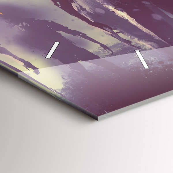 Horizontální skleněné hodiny na stěnu Zombie v noci - halloween